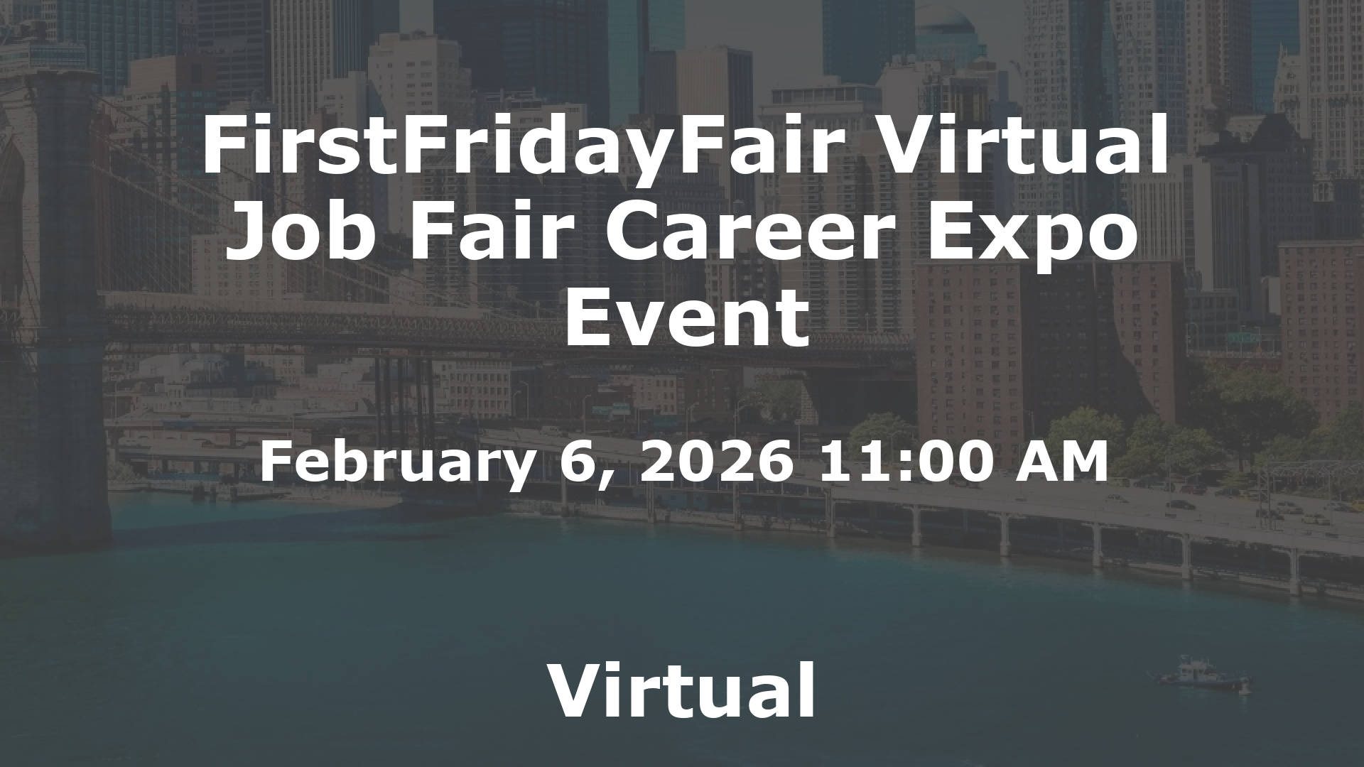 FirstFridayFair Virtual Job Fair Career Expo Event event image